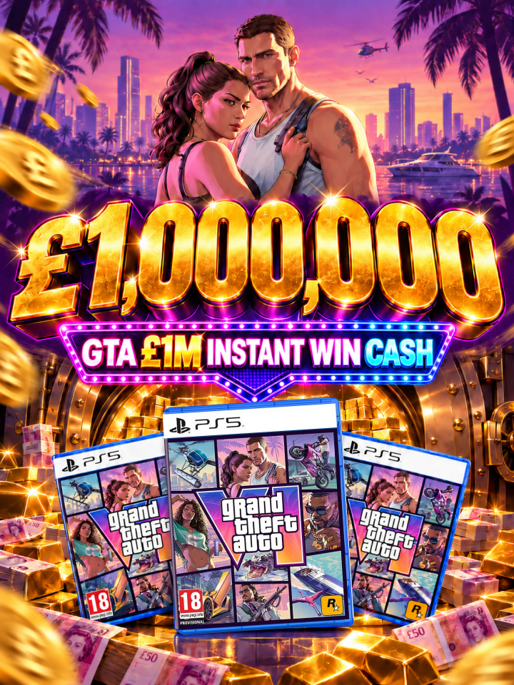 ULTIMATE £1,000,000 GTA VI & CASH 10p Scratch Card! 5000 COPIES TO BE WON!
