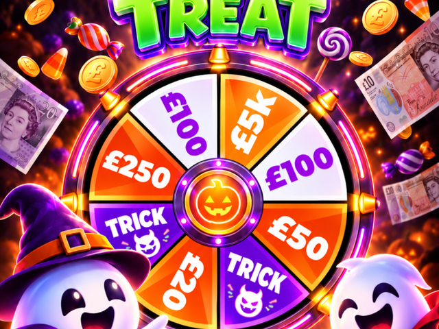 £50,000 TRICK OR TREAT! Spin for the £5,000 treat!