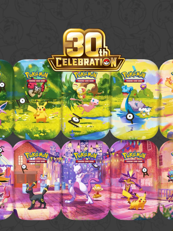 Pokémon Center 30TH CELEBRATION 10x Mini Tin Collection
