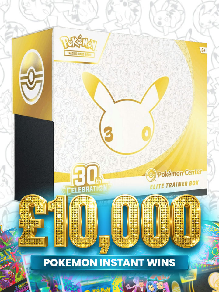 5p Tickets! Pokémon 30TH CELEBRATION ETB! £10,000 Pokémon Prizes