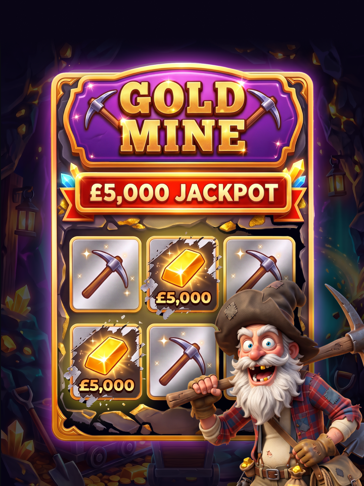 £50,000 GOLD MINE SCRATCH! Dig for the £5,000 Jackpot!